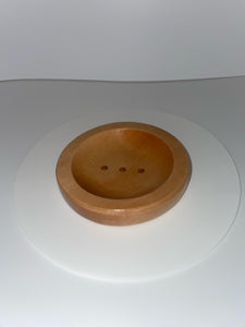 Round Wooden Soap Dish